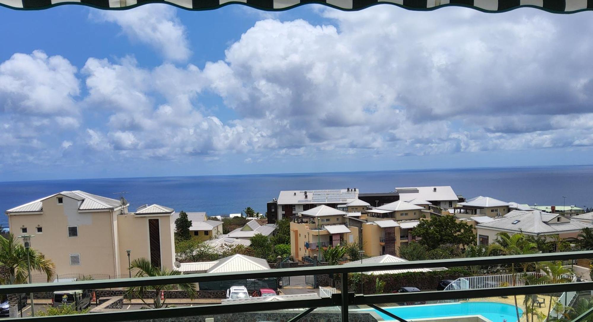 Ferienwohnung Beau T3 Litchi Vue Ocean Piscine Saint-Gilles-les-Bains Exterior foto